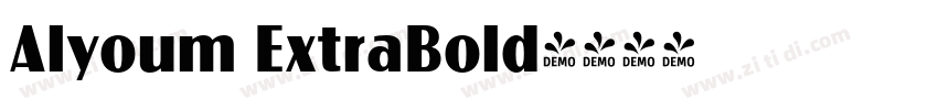 Alyoum ExtraBold字体转换
